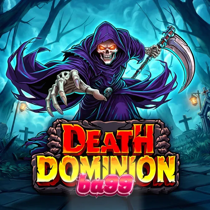 Death Dominion স্লট গেমের গথিক এবং রহস্যময় ইন্টারফেসের দৃশ্য