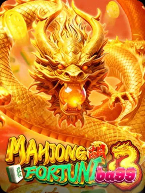 Mahjong Fortune 3 slot game interface featuring golden dragons and traditional tiles